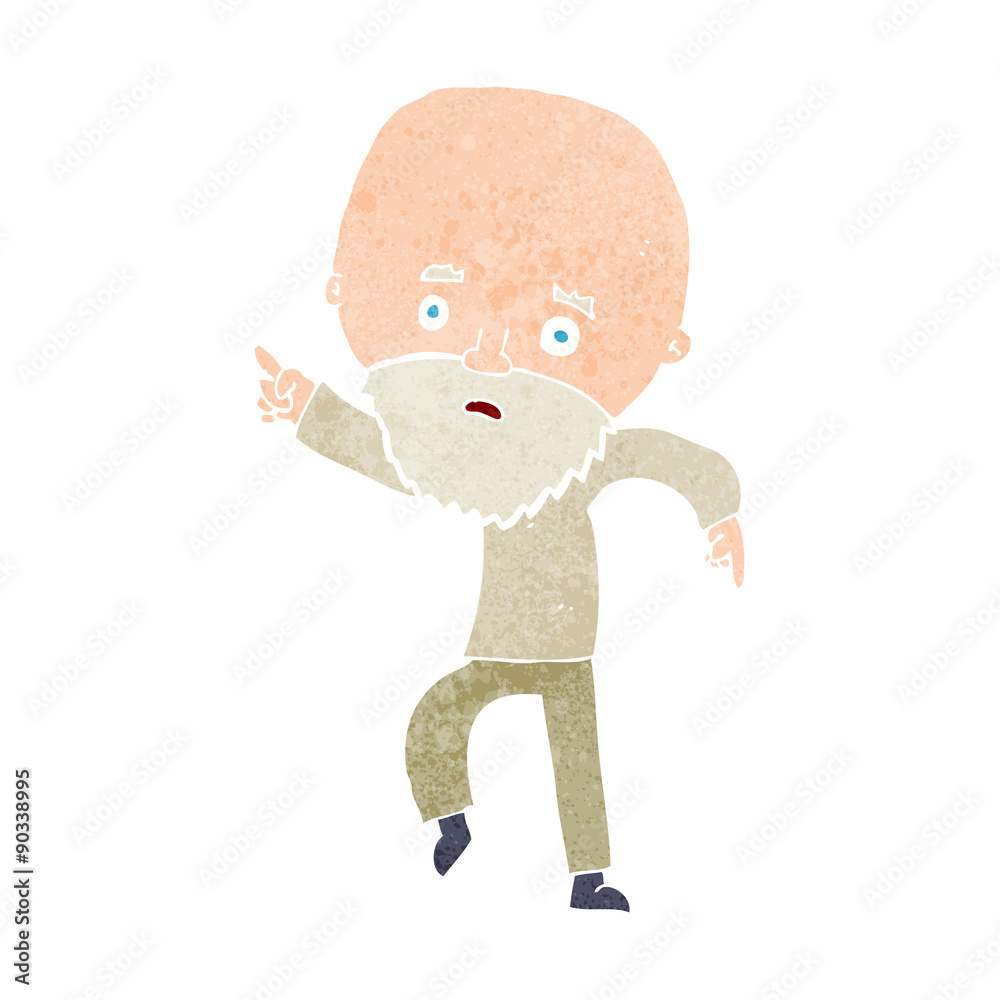 cartoon worried old man pointing cartoon worried old man pointing