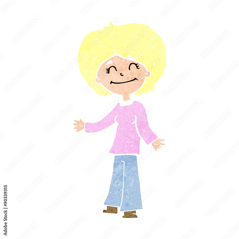 cartoon happy woman cartoon happy woman