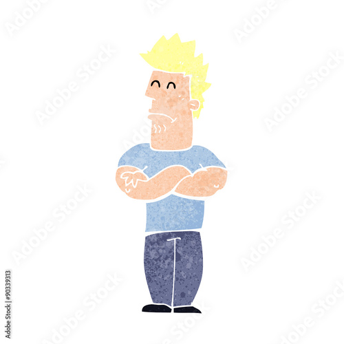 cartoon sulking man