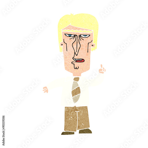 cartoon grumpy boss