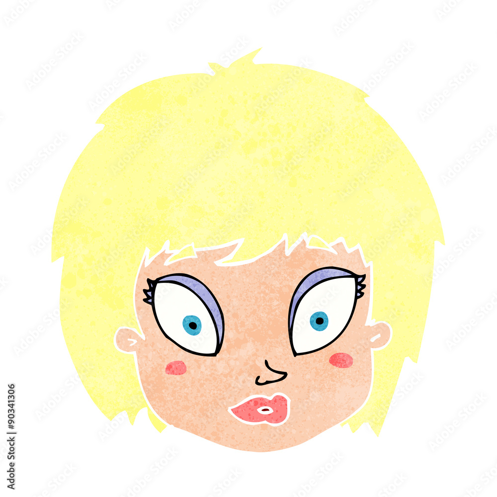 cartoon surprised female face cartoon surprised female face