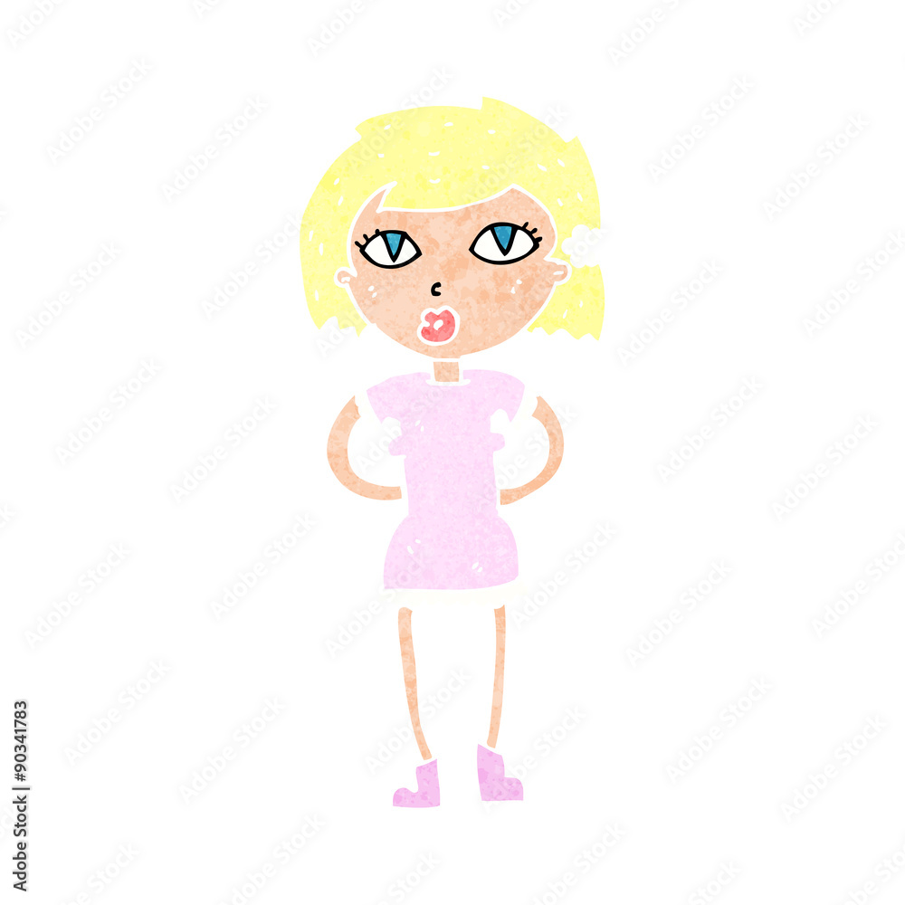 cartoon woman
