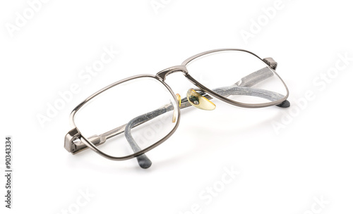 eyesight glasses on white background