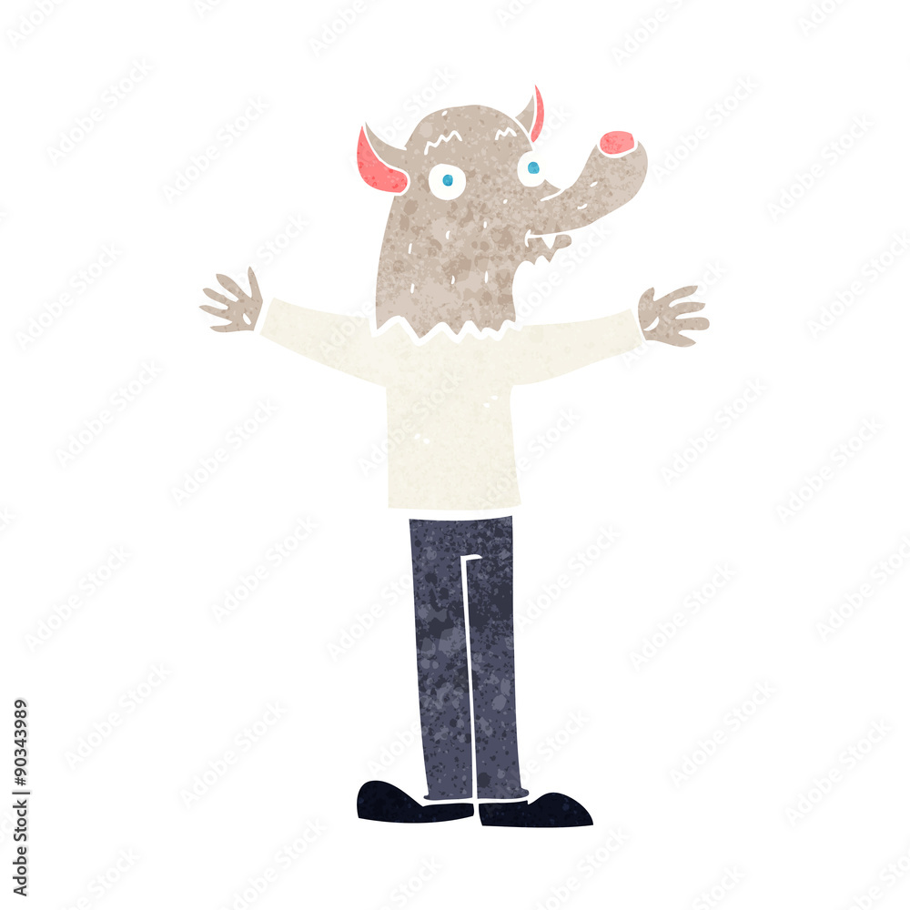 cartoon friendly werewolf cartoon friendly werewolf