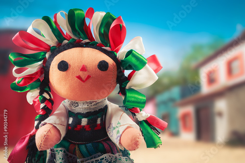 Mexican rag doll in a traditional dress
