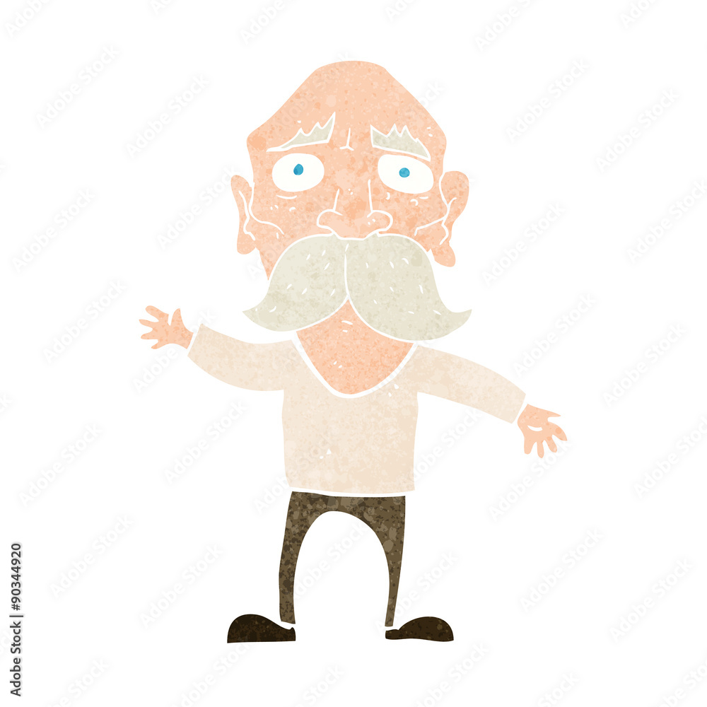 cartoon worried old man cartoon worried old man