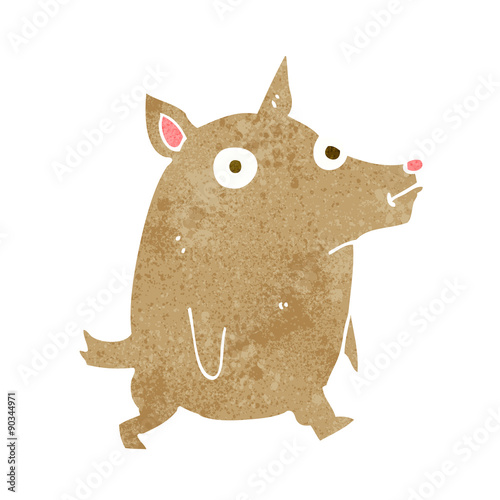 cartoon funny little dog