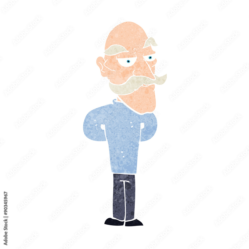 cartoon old man with mustache cartoon old man with mustache