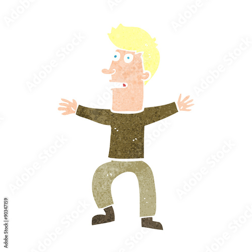 cartoon startled man