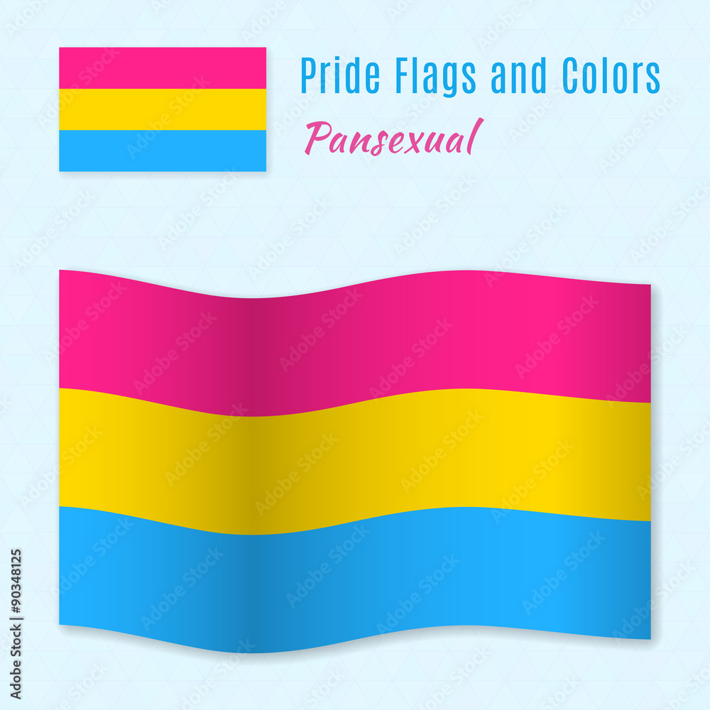 Obraz premium Pansexual pride flag with correct color scheme.