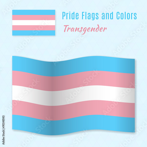 Transgender pride flag with correct color scheme