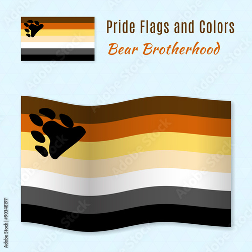 Bear Brotherhood pride flag with correct color scheme