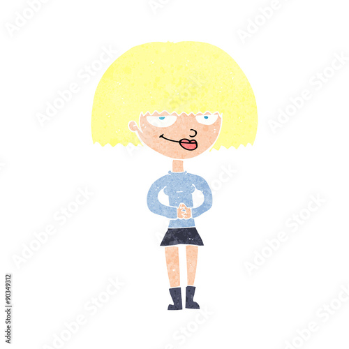 cartoon sly woman