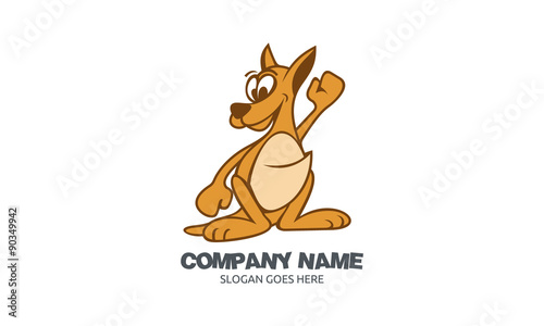 Kangaroo Character Logo Image Vector