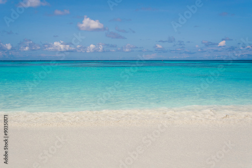 blue sky with sea and beach