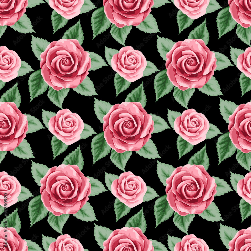 Seamless pattern with roses Seamless pattern with roses