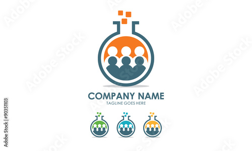 Social Lab Network Team Partners Logo Image Vector