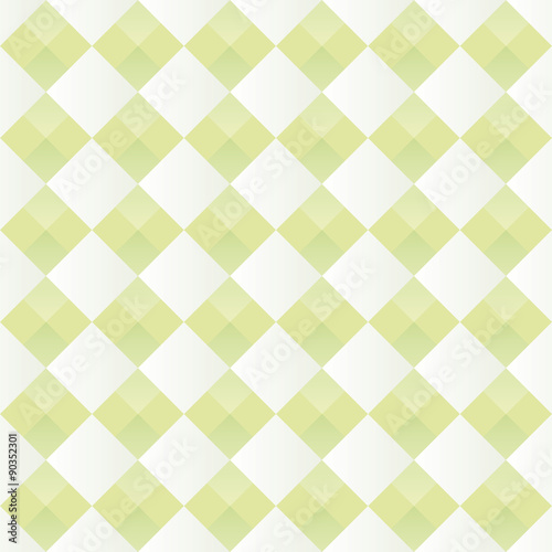 Pattern with alternating diamonds white and green