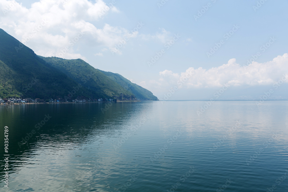 Erhai lake and Cangshan mountain