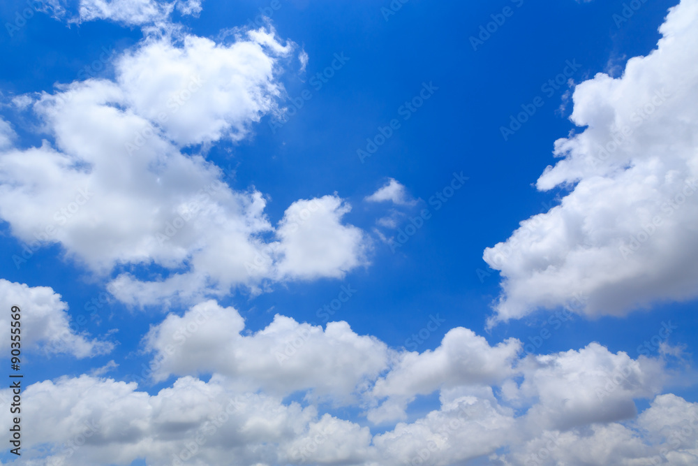 Obraz premium Blue sky with clouds background