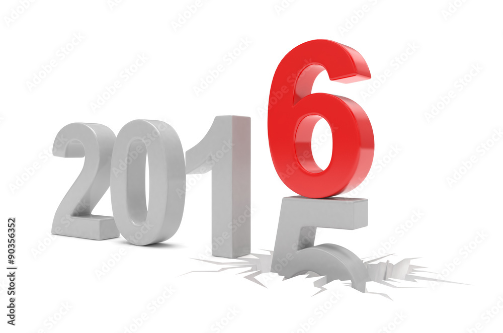 2015-2016 change new year 2016 isolated 2015-2016 change new year 2016 isolated