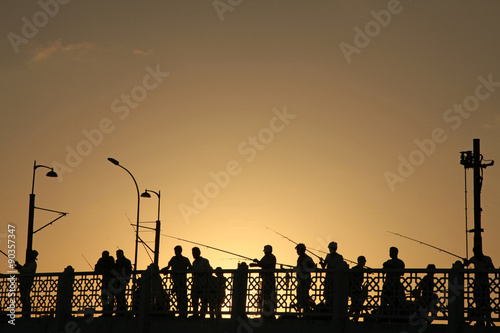 fishermen in Galata  photo