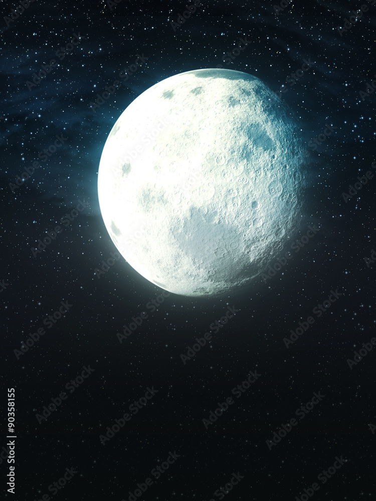 Fototapeta premium Stylized Moon in the Sky