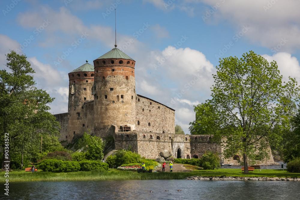 Olavinlinna castle in Savonlinna, Finland