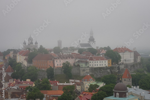 Wallpaper Mural Fog over old town of Tallinn, Estonia Torontodigital.ca