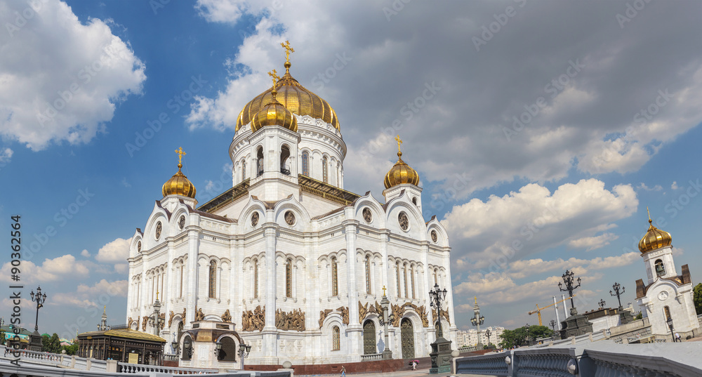 Cathedral of Christ the Savior in Moscow, the view from the western side