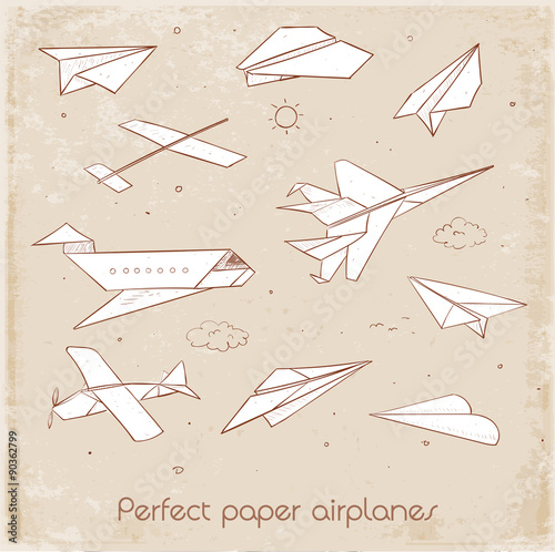 Sketch of paper planes