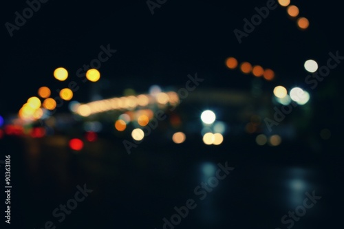 Blurred of car in city at night © Successo images
