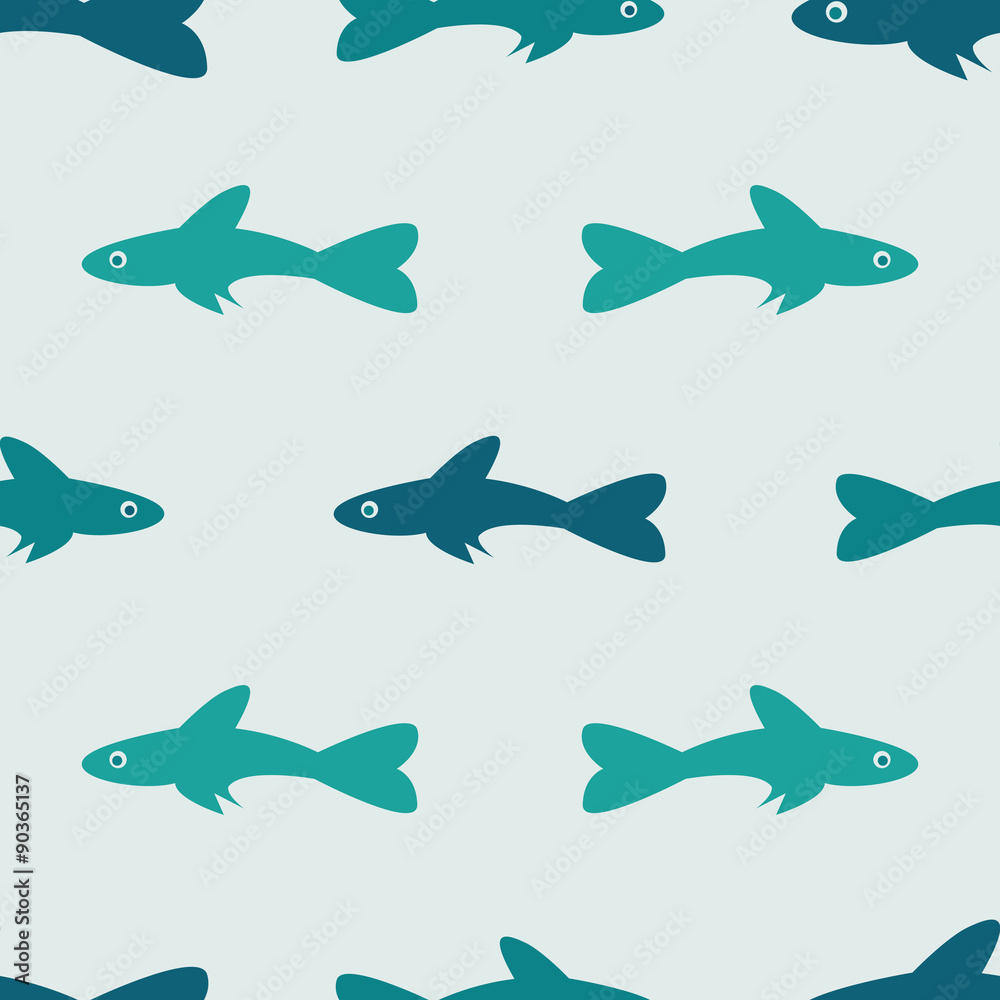 Seamless pattern of fish Seamless pattern of fish