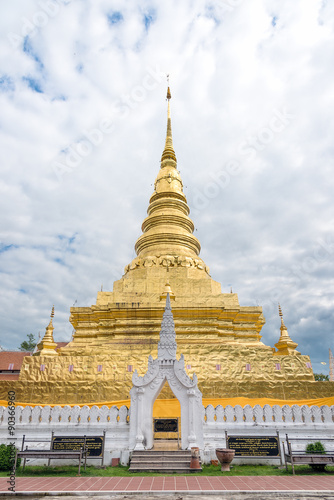 Golden Pagoda in Phra That Chae Haeng Temple, Nan province