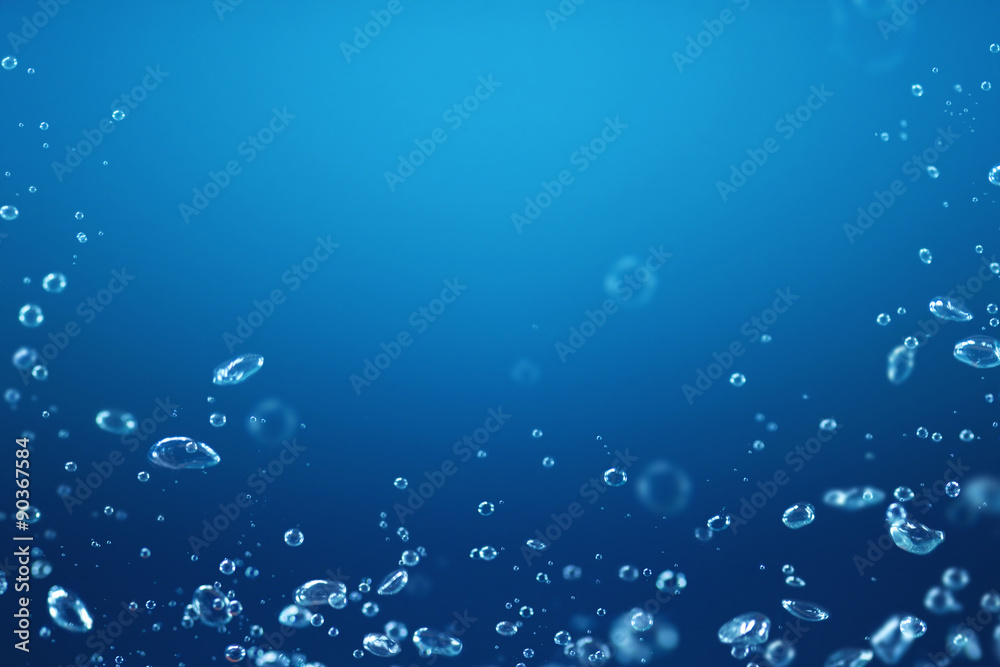 air bubbles under water