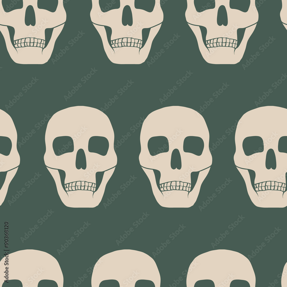 seamless background with skulls