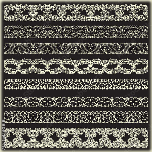 Vintage border set for design 