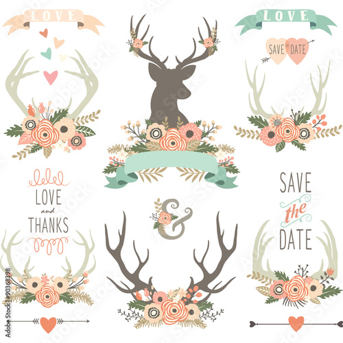 Wedding Floral Antlers Collections