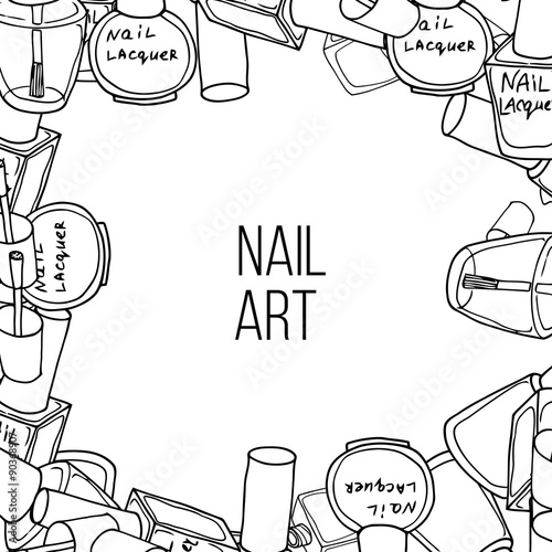 Vector nail lacquer bottles 