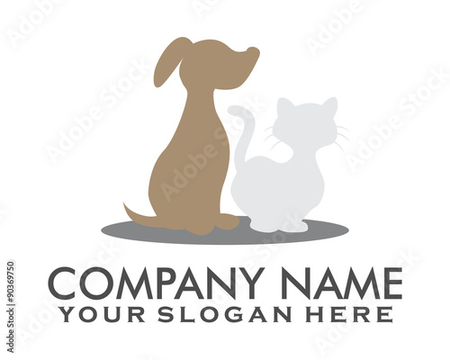 cat and dog silhouette