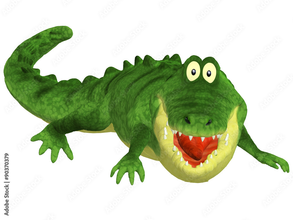 Fototapeta premium Cartoon 3d crocodile