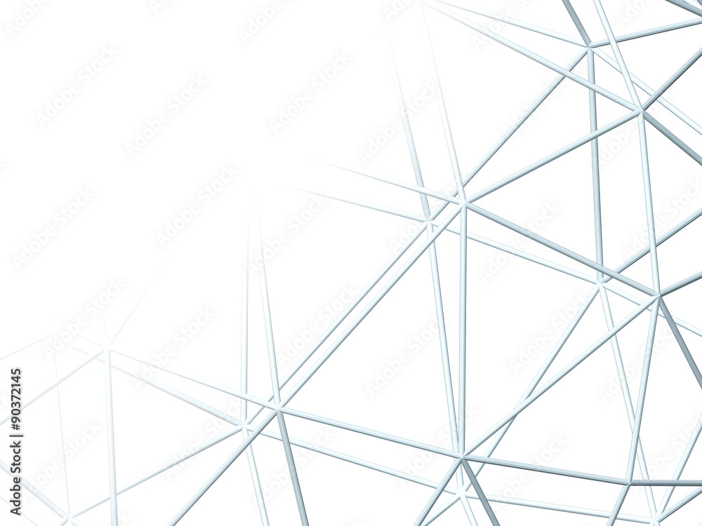 Obraz premium Abstract white background with 3d lattice