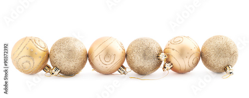Decoration golden balls composition