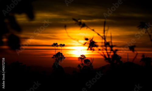 Sonnenaufgang im Hochland von Sri Lanka