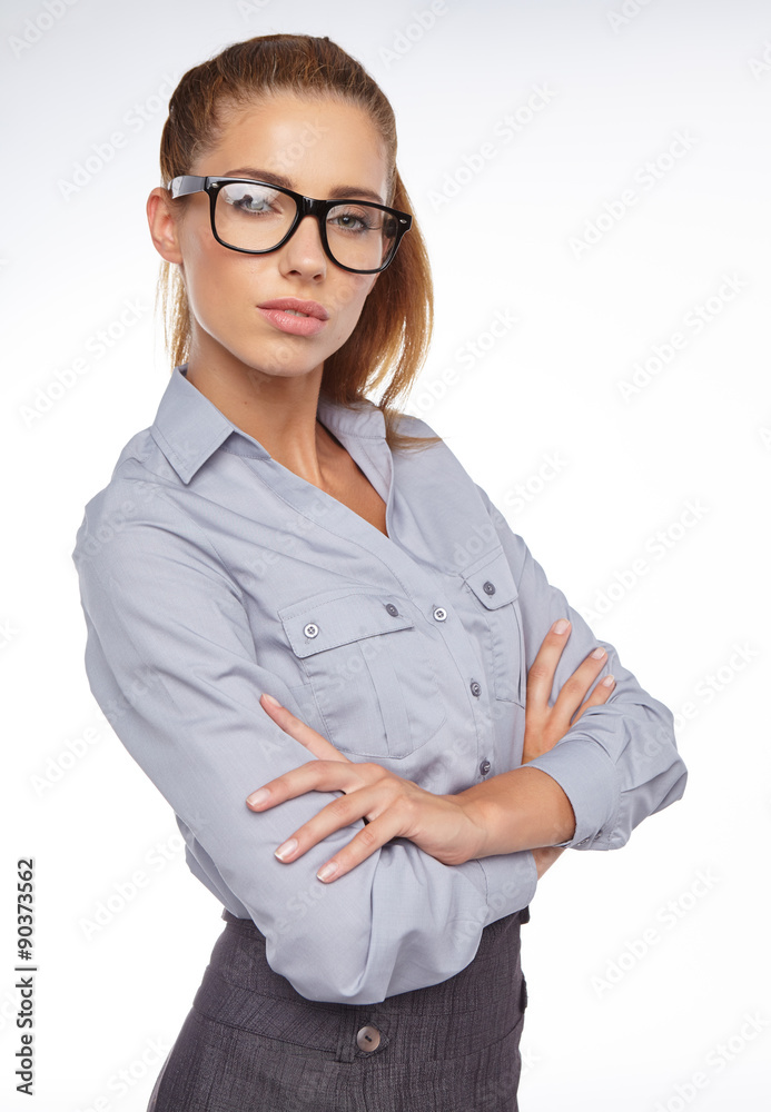 successful business woman. Isolated over white background successful business woman. Isolated over white background