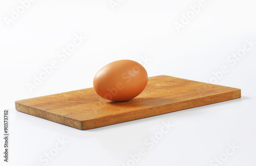 egg on cutting board