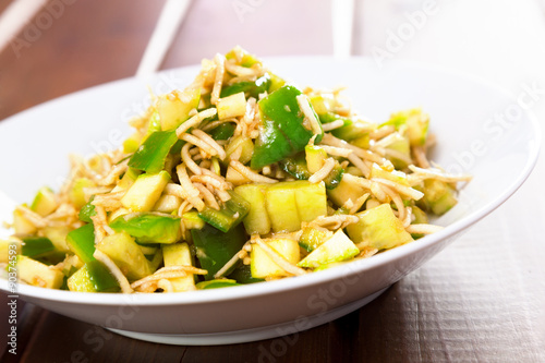 Celery salad with peppers