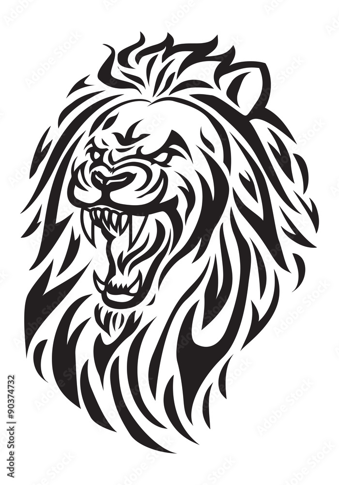 roaring lion head