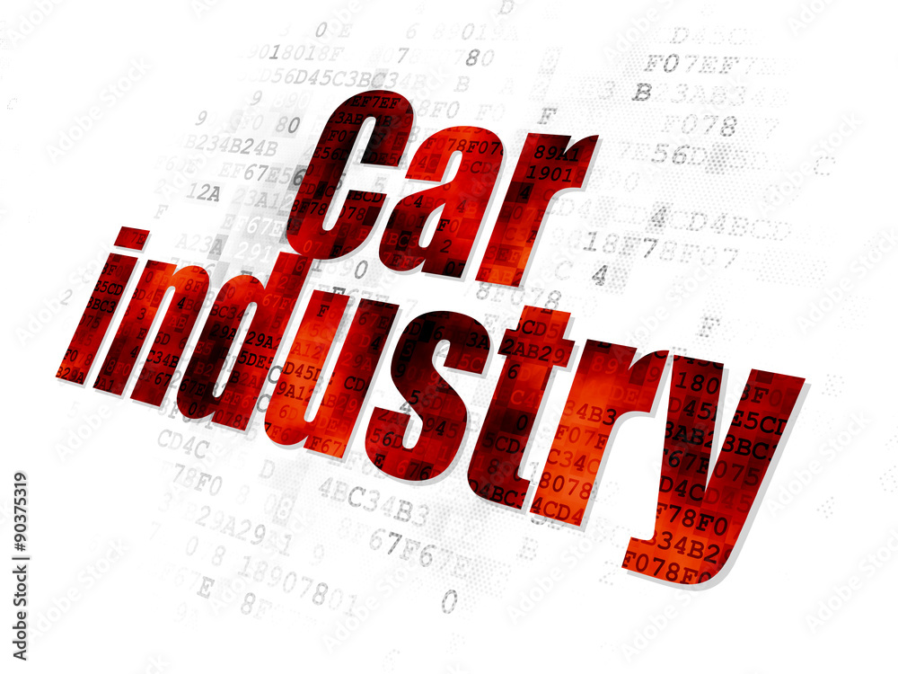 Industry concept: Car Industry on Digital background Industry concept: Car Industry on Digital background