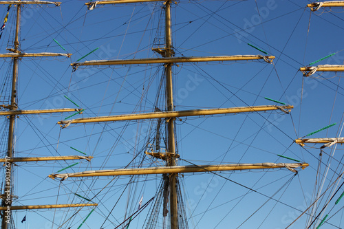  Masts and rigging of an  sailing ship